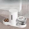 Zástrčkový dávkovač vody pro domácí mazlíčky Automatický krmítko Oddělení mokrého a suchého krmiva Velkokapacitní miska na vodu a krmivo Vše v jednom Potřeby pro mazlíčky