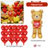 Embrace Love Bear Balloon Set with 18 inch Love Aluminum Film Balloon Valentine's Day, Anniversary, Wedding, Birthday Decoration