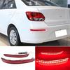 Compatible With KIA Pegas Soluto 2017-2023 LED Rear Bumper Light Rear Fog Lamp Turn Signal Brake Light Reflector(Red Cover)