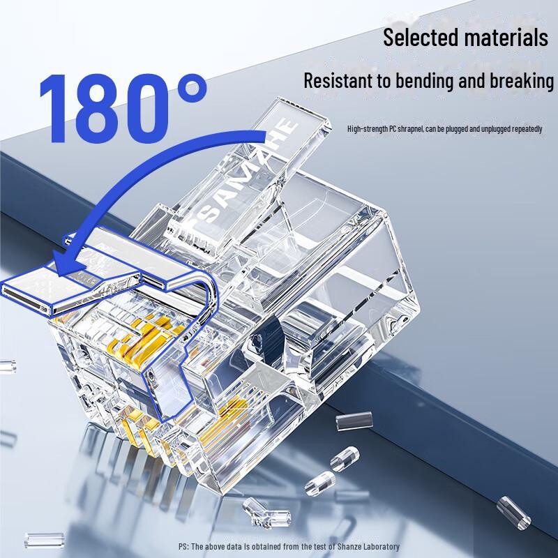 Hlasový kabel Shanze RJ11, krystalová hlavice, pozlacený, 6P4C/2C a 4P4C, čistá měď, 2/4 žilový.