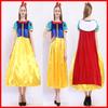 European & American Halloween Snow White Adult Stage Costume with Cape & Petticoat