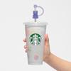 Starbucks Staba Starbacks Mystery Color Changing Reusable Cold Cup Fireworks 710ml + Pack Dedicated Straw Cap Bearista Sparkling