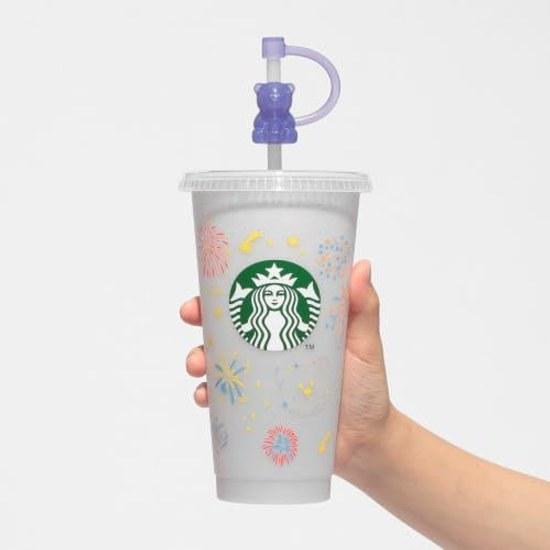 Starbucks Staba Starbacks Mystery Color Changing Reusable Cold Cup Fireworks 710ml + Pack Dedicated Straw Cap Bearista Sparkling