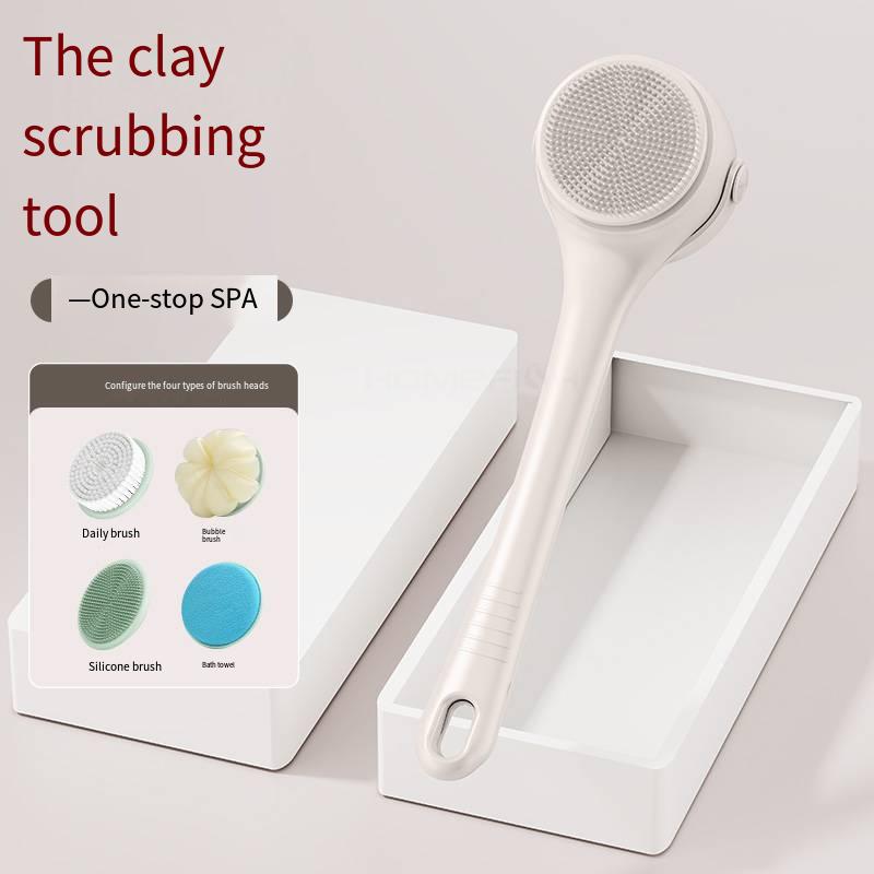 Electric Bath Body Scrubber Long Handle Back Brushes