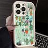Cactus Pattern Phone Case for iPhone 16 17 Air 16E 15 Pro Max 14 Plus 13 12 Mini Capa Soft Shell Silicone Funda