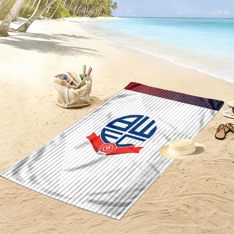 Bolton poster Beach Towel, Large Soft Quick Dry Towel for Beach Camping Swimming