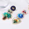 Flower Geometric Stud Earrings Charm Bohemian Dangle Earring  Holiday