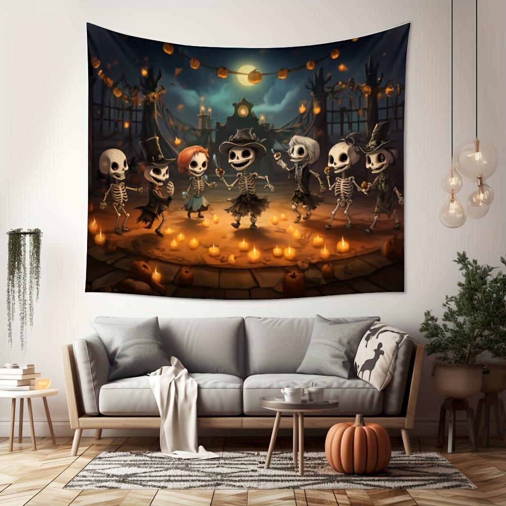 Mexican Day of the Dead Altar Background Printed Tapestry Suitable for Home Decoration and Halloween Party Decoration