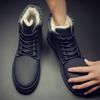 Men's All-match Geniune Leather Outdoor Ankle Boots Winter Warm Soft Plush Lining Snow Boots
