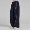 Reebok Color Block Loose Wide Leg Casual Pants Women bottoms Navy-Blue 24SRC610WGN2