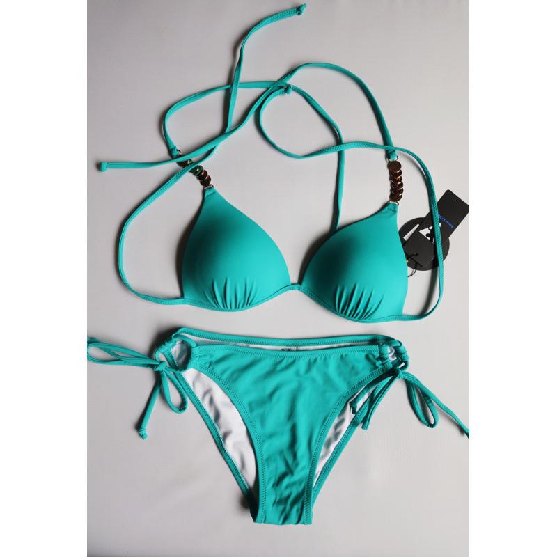 

Сексуальний корейський бікіні Hanligu - Розумний+Сексуальний високо еластичний купальний костюм XL зелений