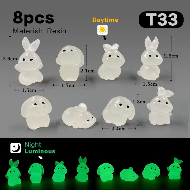 2026 Hot Easter Christmas Rabbit Figurine Landscape Home Kawaii Room Decor Miniature Fairy Garden Decoration Accessories Modern