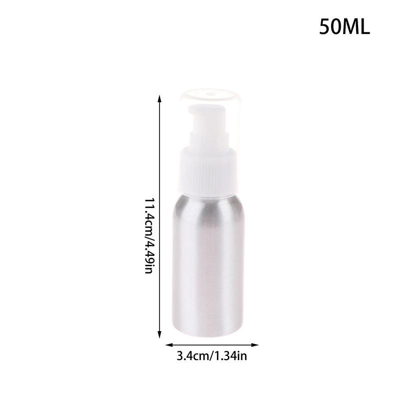 30-150-500Ml Aluminum Liquid Bottle Portable Lotion Dispenser Empty Container Refillable With Full Cover Cap For Cosmetics