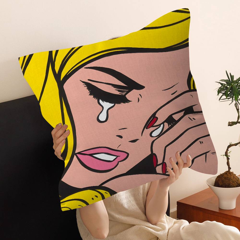 Roy LLichtenstein Art Pillow Cover Design cushion Cover decor Holiday Decorati