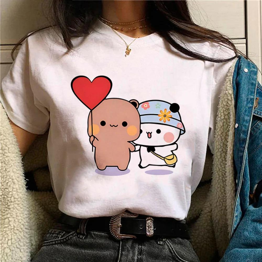 Bubu Dudu T-shirt Women Manga Designer Anime Top Girls Pattern Funny Clothes Womens Cute Casual T-shirt