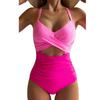 Women's Sexy Hollow Out One-Piece Swimsuit - Backless, Lace-Up Bodycon Bikini