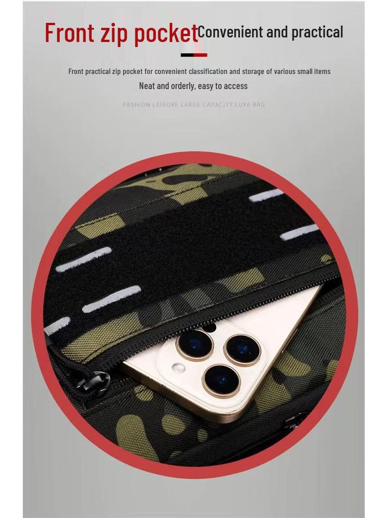 Pánská venkovní taktická vesta - Multifunkční náprsní taška pro trénink, běh a fitness