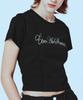 ETRE AU SOMMET Double Pintuck Logo Half Tee (Black)