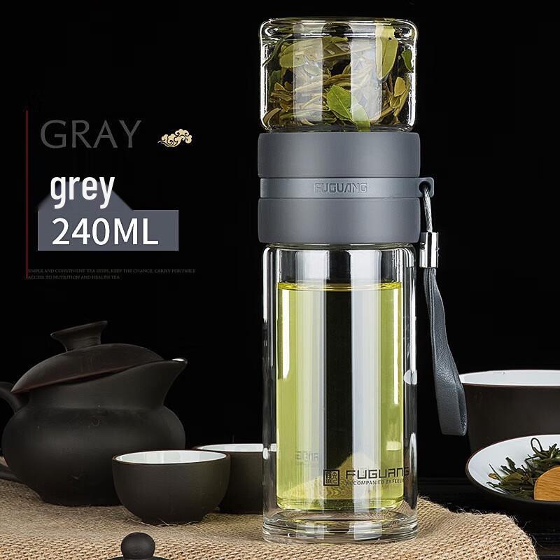 Fuguang Double-Layer Glass Tea Infuser Bottle