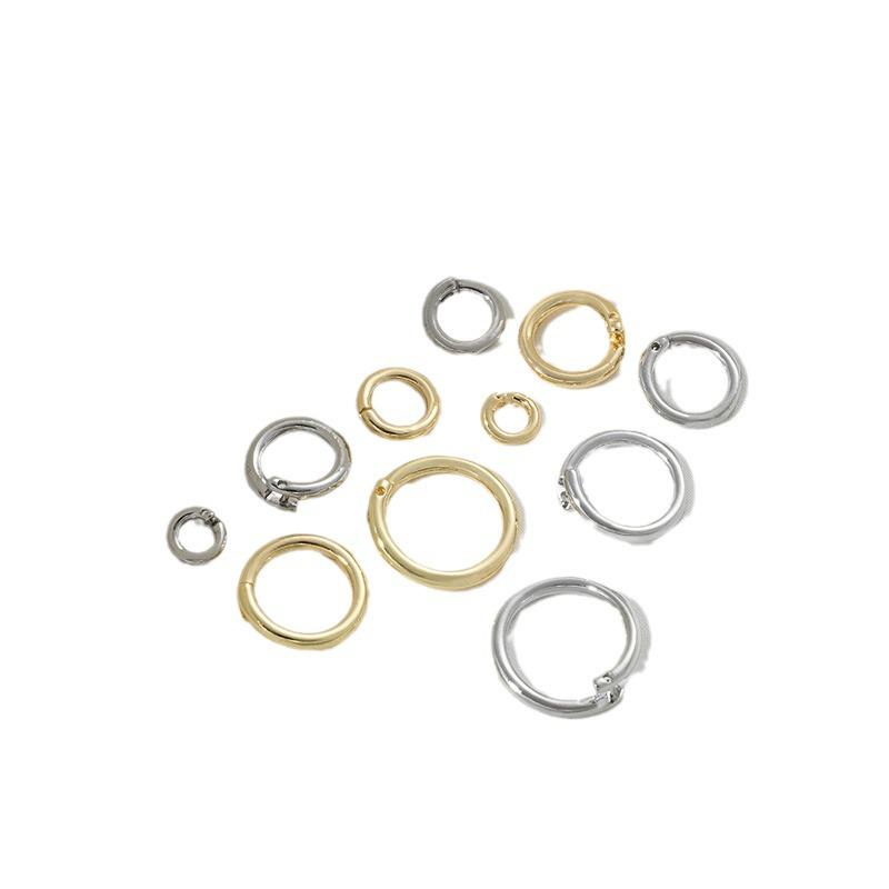 14K Gold Plated Open Jump Ring with Clasp for DIY Jewelry & Pendants