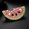 Fashion Crystal Watermelon Brooch Pin Collar Badge Corsage Jewelry Accessories