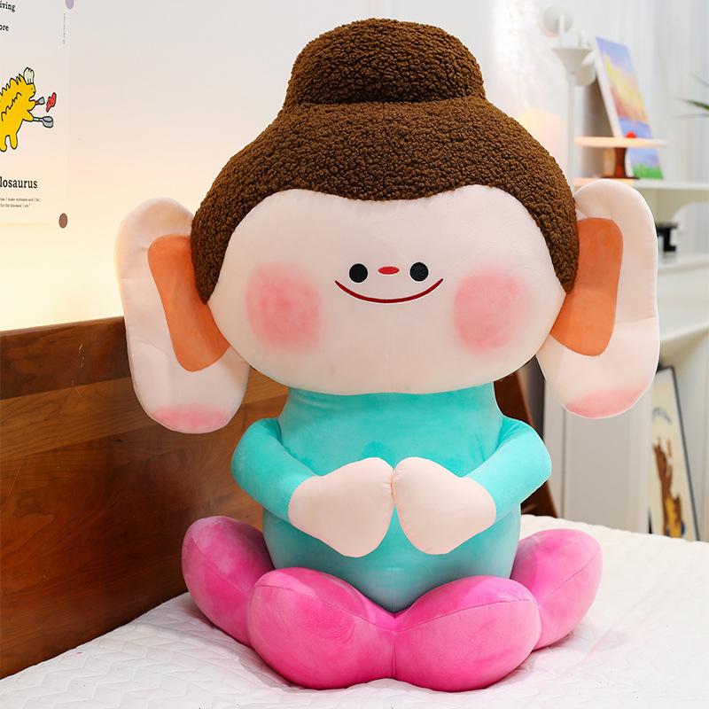 

Internet celebrity new little Buddha plush toy doll grotto lotus Buddha doll ornament grab machine doll exchange gift 12cm