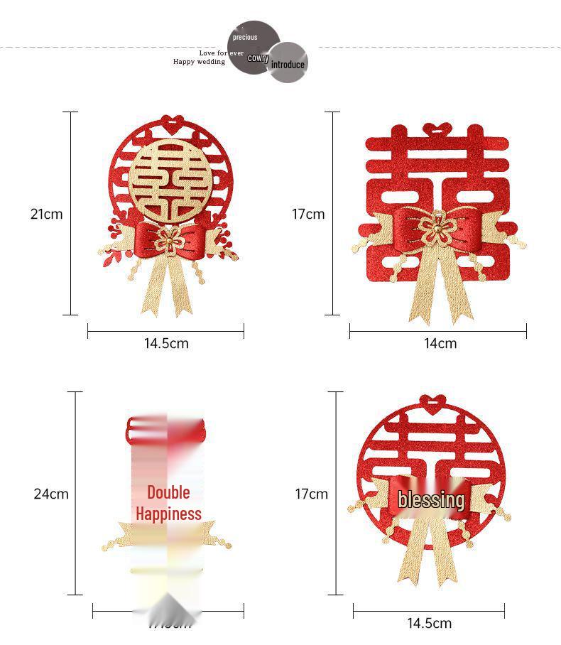 Doppeltes Glück Hochzeitszimmer Dekorationsset für Schlafzimmer und Wohnzimmer
