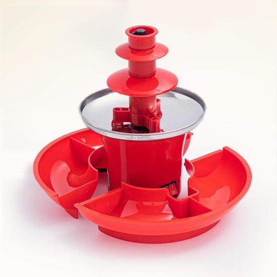 90W Chocolate Fountain Melter Food Grade BPA Free Easy to Clean 3 Tiers Design Christmas