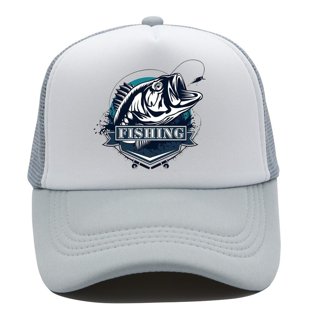 Fishing print baseball caps for men and women, outdoor sports events, truck driver caps, net caps, baseball caps, casual