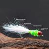 Carbon Fiber Fly Fishing Lures Realistic Hair Tail Lures With 3D Eyes & Sharply Hook For Basses Trouts & Saltwater Fish