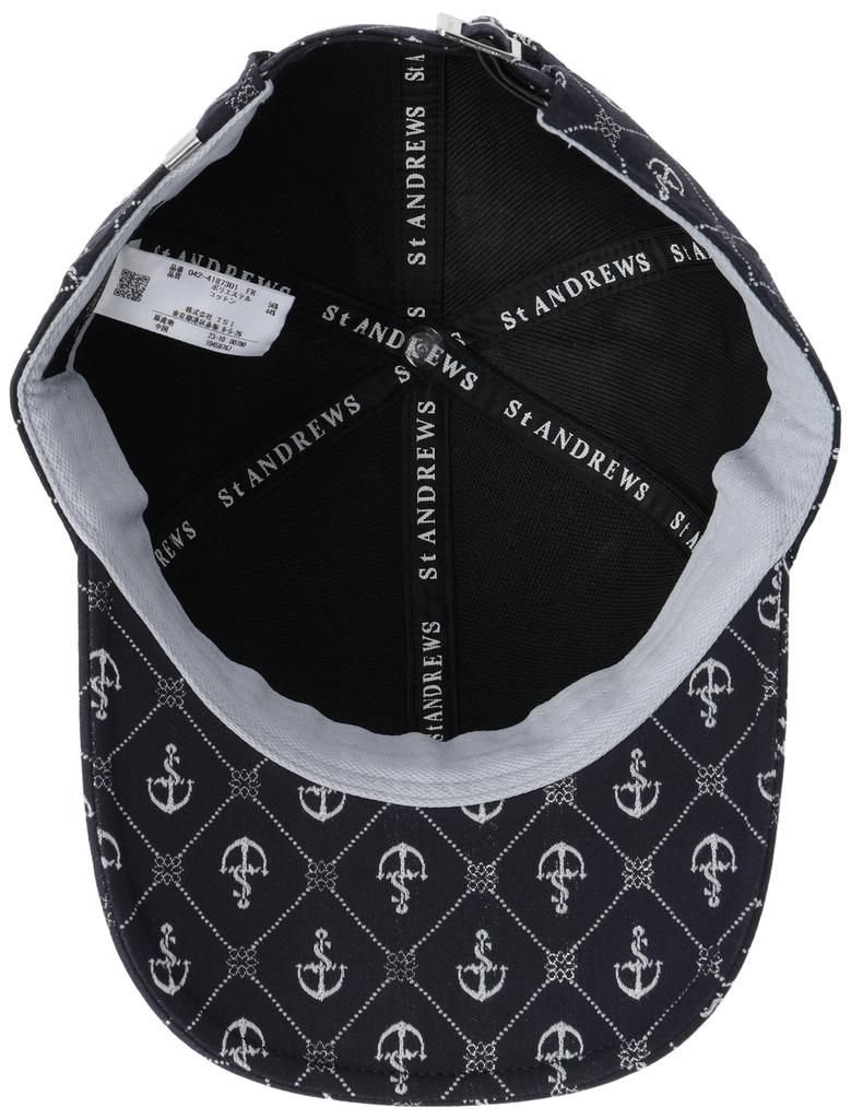 [St. Andrews] Unisex Cap (Marine Pattern, Size Adjustable)  Golf Hat  042-4187301 120Navy FR