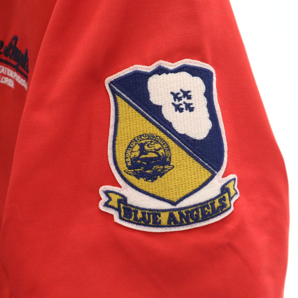 AVIREX BLUE ANGELS utility Jacket 2XL Red Biggs Men's Used