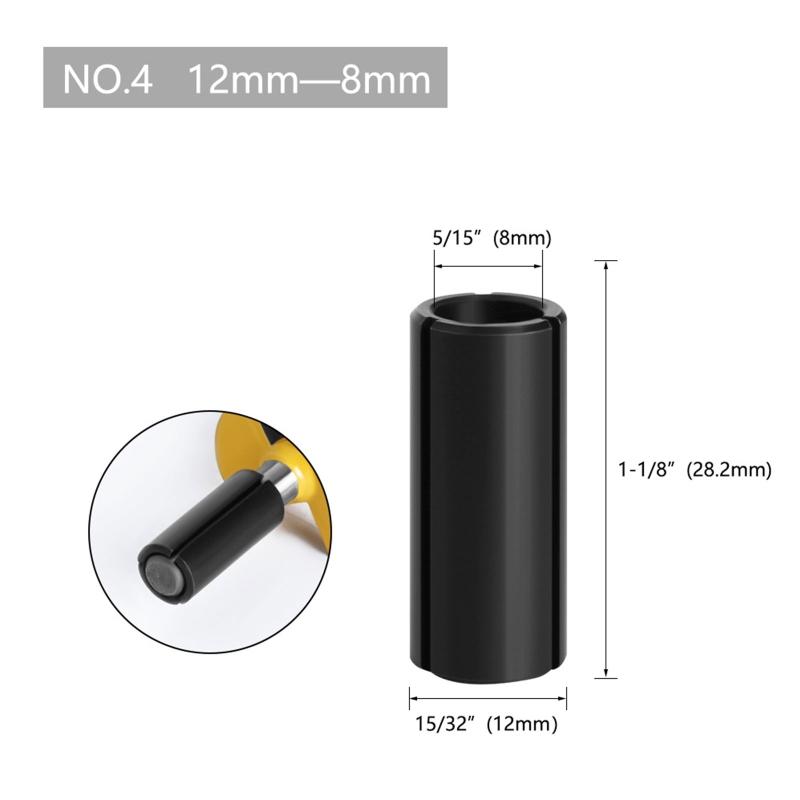 Engraving Machine Trimming Machine Adapter 6mm 6.35mm 8mm 10mm 12mm 12.7mm Milling Cutter Conversion Handle Router Bits