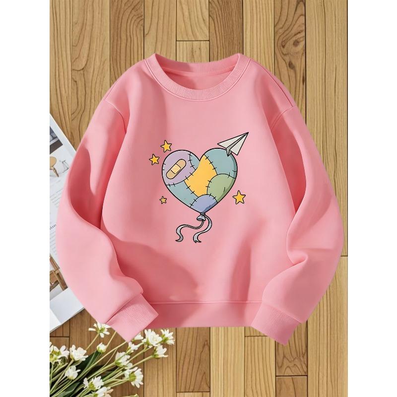Kids Sweatshirt Round Neck Hoodie Fashion Print Versatile Top
