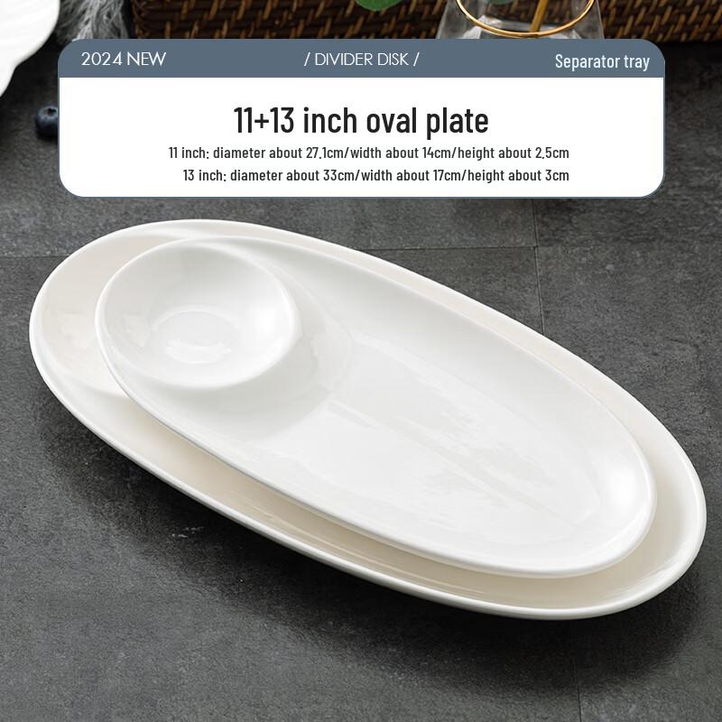 SMVP Ceramic Divided Plates & Sushi Dishes