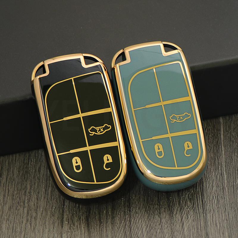 3/5 Tasten Schale Fob TPU Auto Smart Schlüssel Etui Abdeckung Für Jeep Renegade Frand Cherokee Dodge Journey Charger Chrysler 200 300 300