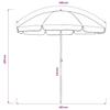 Beach Umbrella Sand Yellow 240 Cm