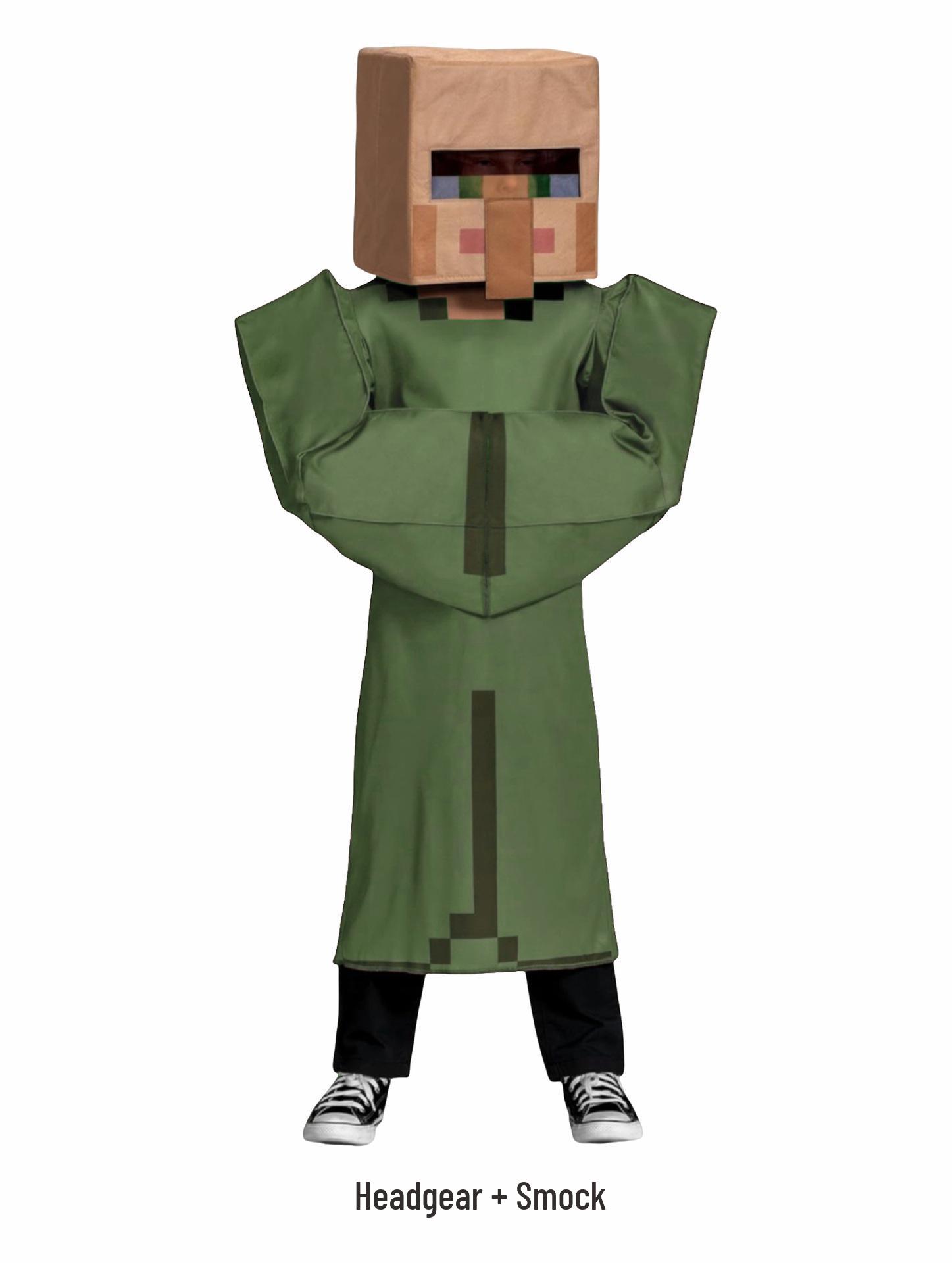 

Костюм-косплей ребенка-жителя Minecraft для Хэллоуина и ролевых игр Small-Medium