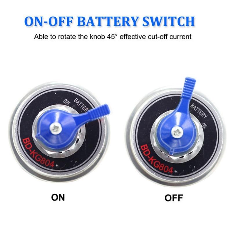 Battery Shut Switches 12/24V Power Cut Off with Face Plate Battery Disconnect Switches for Cars Boats RVs Trucks & ATVs