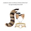 Fluffy for CAT Ears Hair Hoop Bell Leather Collar Animal Tail Set Cosplay Costum Drop Shipping
