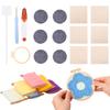 6 Stück Punch Needle Tassenuntersetzer-Set DIY Punch Needle Stickerei-Set Mehrzweck Bastelwerkzeuge Nadeln Tassen Unterlage Set für Anfänger