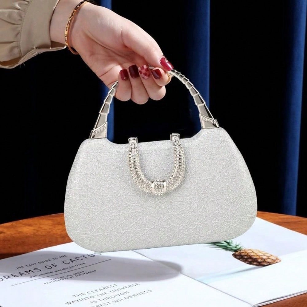 Handtas Banket Mode Schouder Veelzijdig Bruidsmeisjes Glanzend Messenger Bag Clutch Tas silver veelkleurig