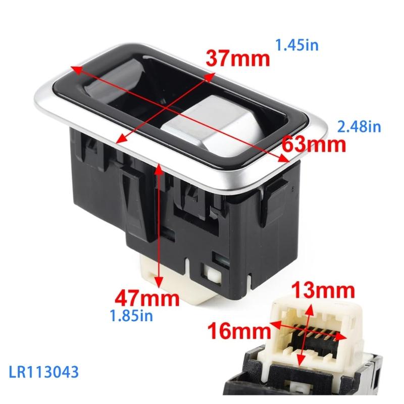 Window Regulator Switches Electric Window Control Button Ergonomic Design Anti Corrosion LR113043 LR186367 JPLA-14717-AC