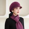 Elderly Hat Women's Autumn and Winter Thickened Warm Wool Hat Cold Knitted Cap