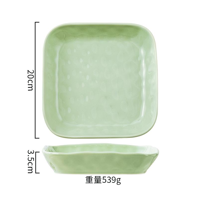 Ceramic Tableware Light Luxury Nordic Style Bowls, Spoons, Household Cream Housewarming Simple Rice Plate Set Light Luxury Style
