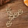 Exaggerated Fashion Accessory Geometric Triangle Rectangular Necklace Hollow
