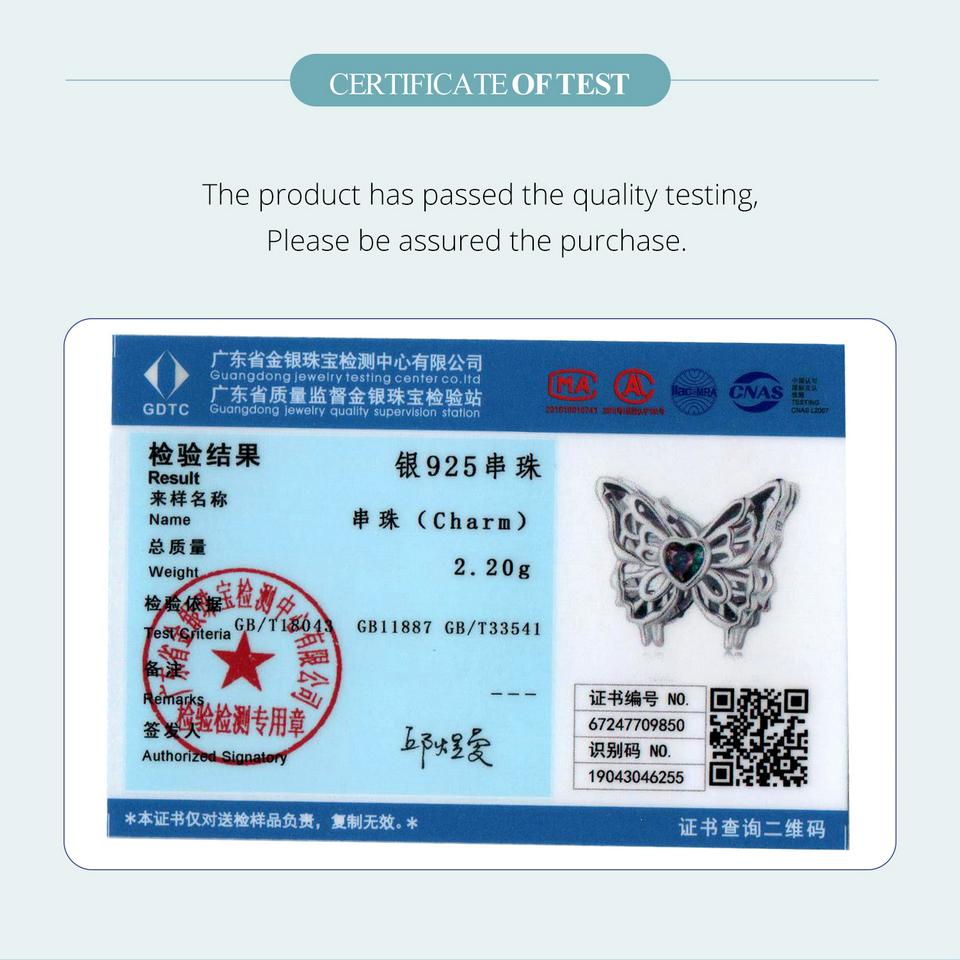 Bamoer 925 Sterling Silver Retro Butterfly Hollow Dangle Charm Beads for Bracelet Necklace Women Personalized Gift Jewelry