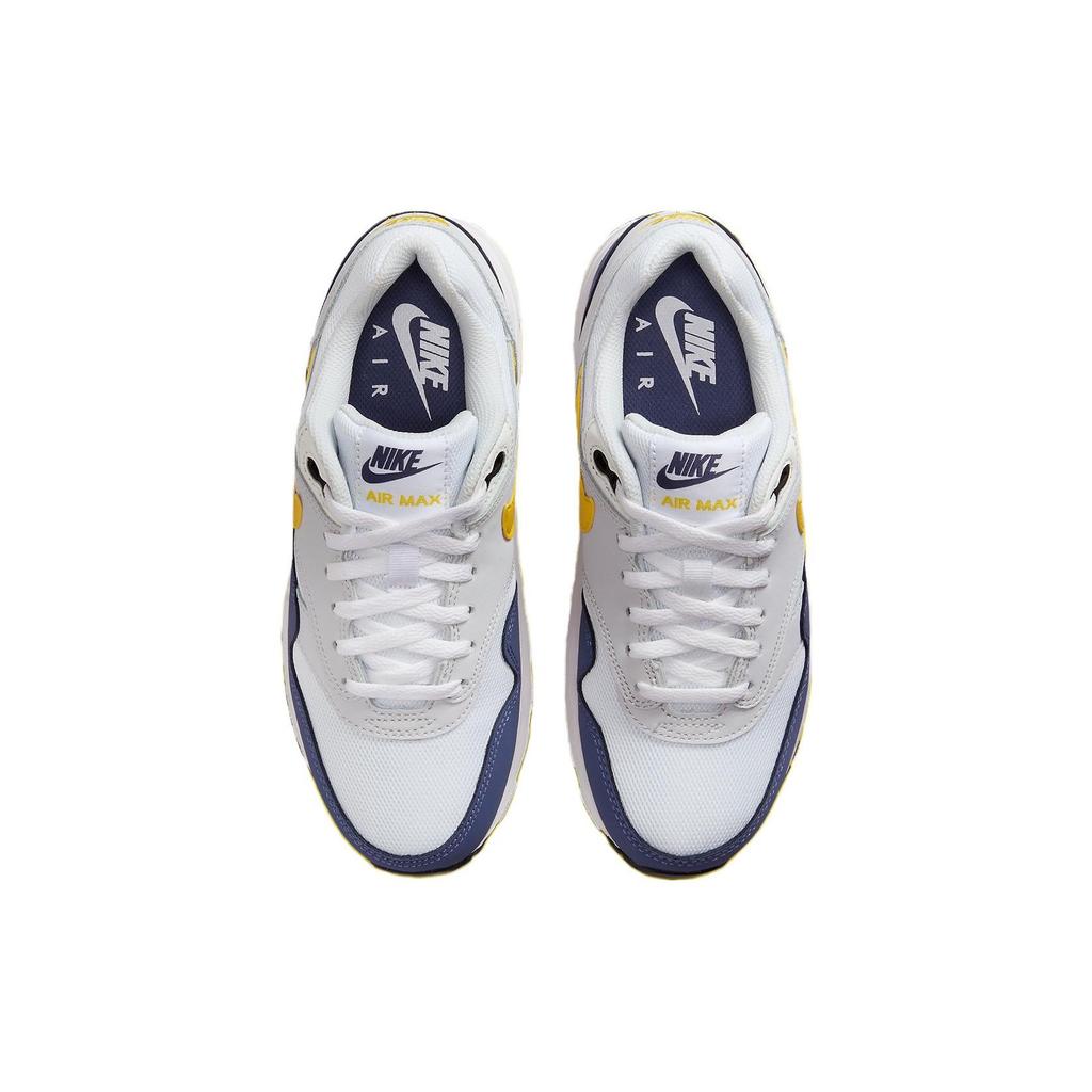 Nike Air Max 1 GS Blue Recall Kids Sneakers White Pure-Platinum Tour-Yellow DZ3307-107