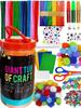 DIY Art Craft Bottle Kit with Pompoms Pipes Diamond Stickers EVA Flowers Letters Wiggle Googly Eyes Beads Buckles Feather  ZSY