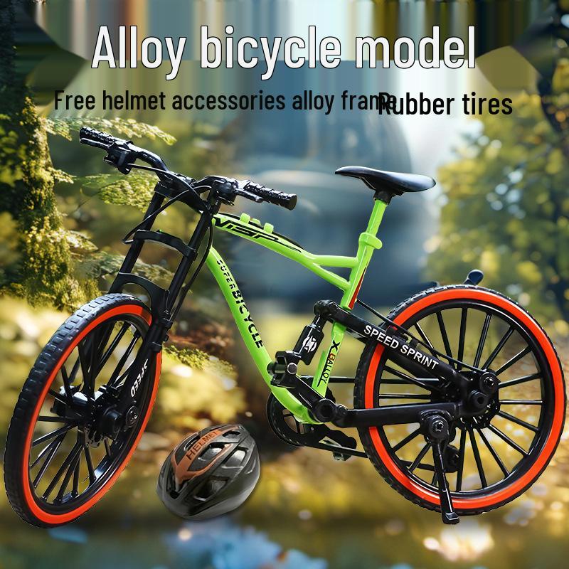 Alloy Mountain Bike Model - Downhill Simulation Metal Ornament & Children's Toy